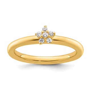 14k Stackable Expressions Diamond Star Ring