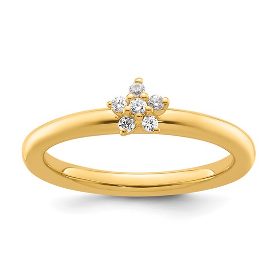 14k Stackable Expressions Diamond Star Ring