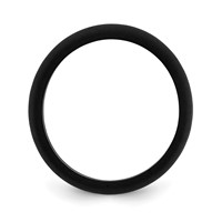 Silicone Black 5.7mm Domed Band view 2