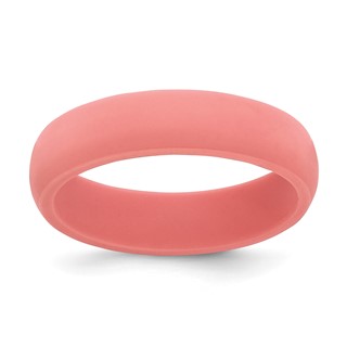 Silicone Coral 5.7mm Domed Band Size 5