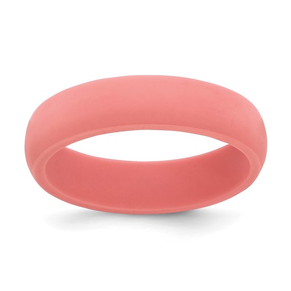 Silicone Coral 5.7mm Domed Band Size 5