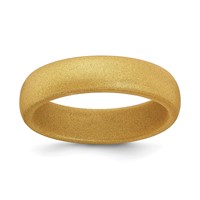Silicone Gold Metallic 5.7mm Domed Band view 1