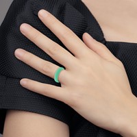 Silicone Mint Green 5.7mm Domed Band view 4