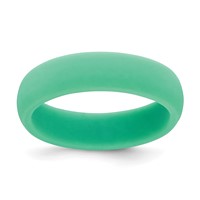 Silicone Mint Green 5.7mm Domed Band view 1