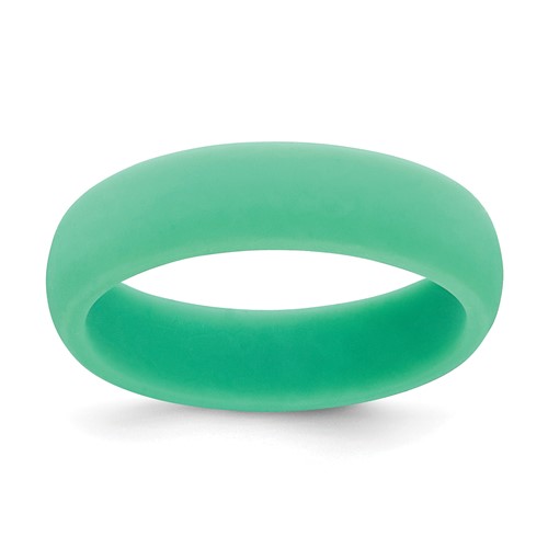 Silicone Mint Green 5.7mm Domed Band, Size 10