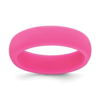 Silicone Hot Pink 5.7mm Domed Band Size 5