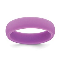 Silicone Purple 5.7mm Domed Band view 1