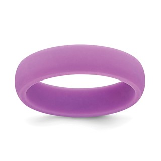 Silicone Purple 5.7mm Domed Band Size 5