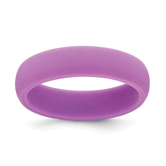 Silicone Purple 5.7mm Domed Band Size 5