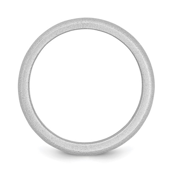 Silicone Silver Metallic 5.7mm Domed Band Size 5