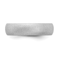 Silicone Silver Metallic 5.7mm Domed Band view 3