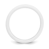 Silicone White 5.7mm Domed Band view 2
