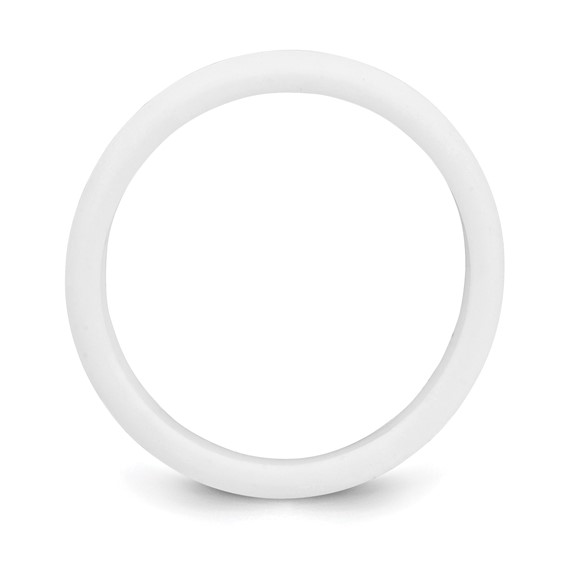 Silicone White 5.7mm Domed Band Size 5