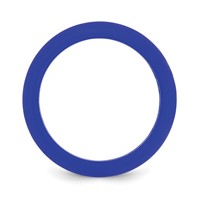 Silicone Blue 8mm Domed Band view 2