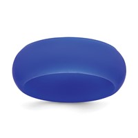 Silicone Blue 8mm Domed Band - Size 6 view 1