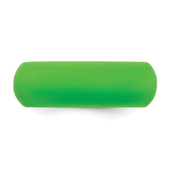 Silicone Green 8mm Domed Band Size 7