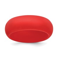 Silicone Red 8mm Domed Band view 1