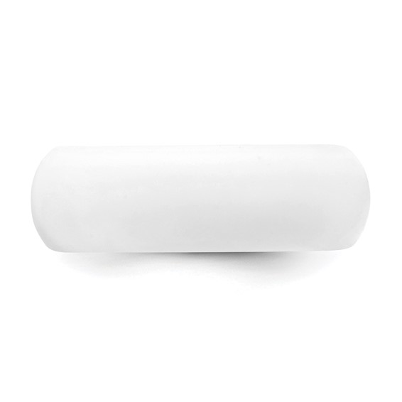 Silicone White 8mm Domed Band Size 7