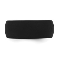 Silicone Black 8.7mm Domed Band view 3