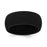 Silicone Black 8.7mm Domed Band view 1