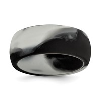 Silicone Black and Grey Camouflage 8.7mm Domed Band view 1