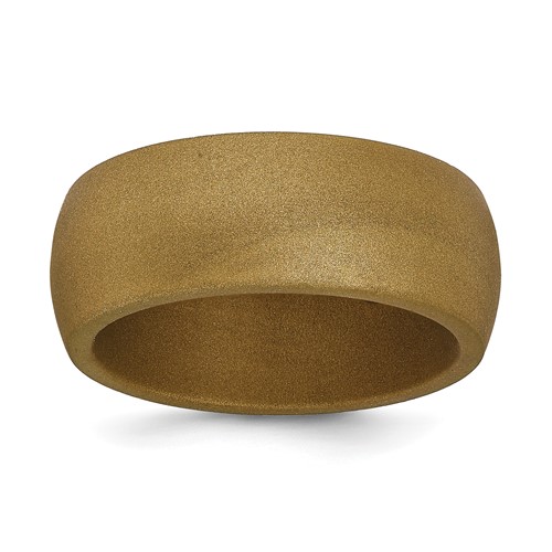 Silicone Bronze Metallic 8.7mm Domed Band, Size 11