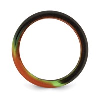 Silicone Green and Brown Camouflage 8.7mm Domed Band view 2