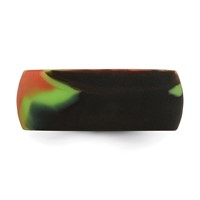 Silicone Green and Brown Camouflage 8.7mm Domed Band view 3