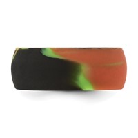 Silicone Green and Brown Camouflage 8.7mm Domed Band view 4