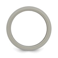Silicone Light Grey 8.7mm Domed Band - Size 10 view 2