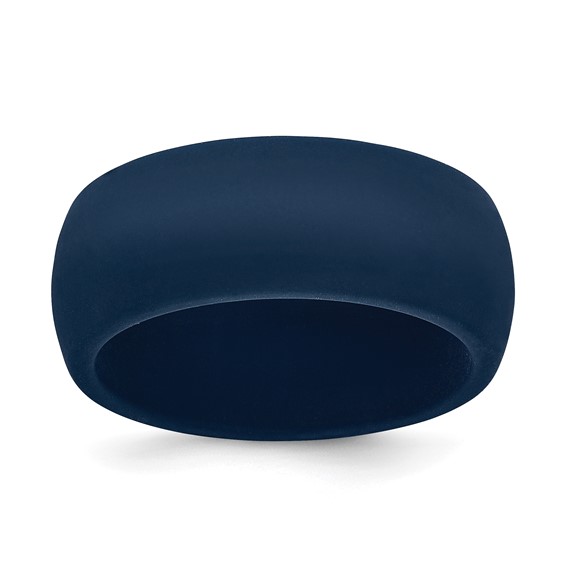 Silicone Navy Blue 8.7mm Domed Band Size 7