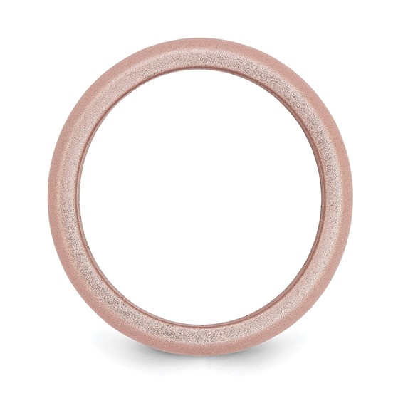 Silicone Pink Metallic 8.7mm Domed Band Size 7