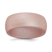 Silicone Pink Metallic 8.7mm Domed Band view 1