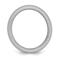 Silicone Silver Metallic 8.7mm Domed Band view 2