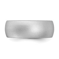 Silicone Silver Metallic 8.7mm Domed Band view 3