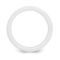 Silicone White 8.7mm Domed Band view 2