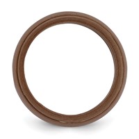 Silicone Bronze Metallic 8mm Ridged Edge Band view 2