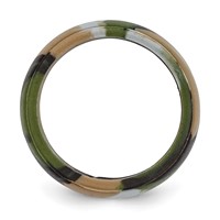Silicone Green and Brown Camouflage 8mm Ridged Edge Band view 2