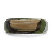 Silicone Green and Brown Camouflage 8mm Ridged Edge Band view 3