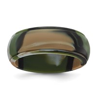 Silicone Green and Brown Camouflage 8mm Ridged Edge Band view 1
