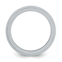 Silicone Silver Metallic 8mm Ridged Edge Band view 2