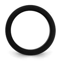 Silicone Black Band with Grey Line Center 7.5mm Flat view 2