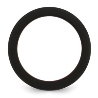 Silicone Black Band with Red Line Center 7.5mm Flat view 2