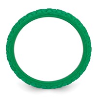 Silicone Green Mermaid Pattern 5.7mm Domed Band view 2
