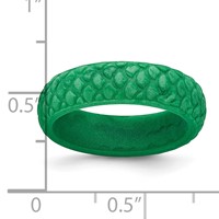 Silicone Green Mermaid Pattern 5.7mm Domed Band view 4