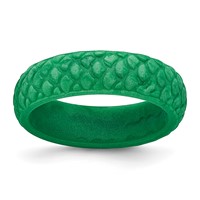 Silicone Green Mermaid Pattern 5.7mm Domed Band view 1