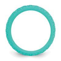 Silicone Sky Blue Mermaid Pattern 5.7mm Domed Band view 2
