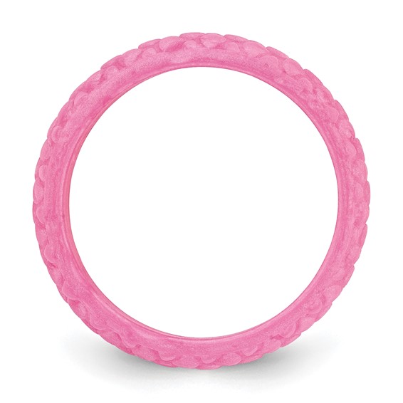 Silicone Pink Mermaid Pattern 5.7mm Domed Band Size 5