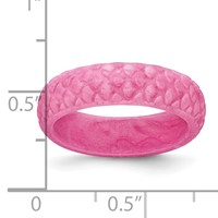 Silicone Pink Mermaid Pattern 5.7mm Domed Band view 4