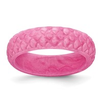 Silicone Pink Mermaid Pattern 5.7mm Domed Band view 1